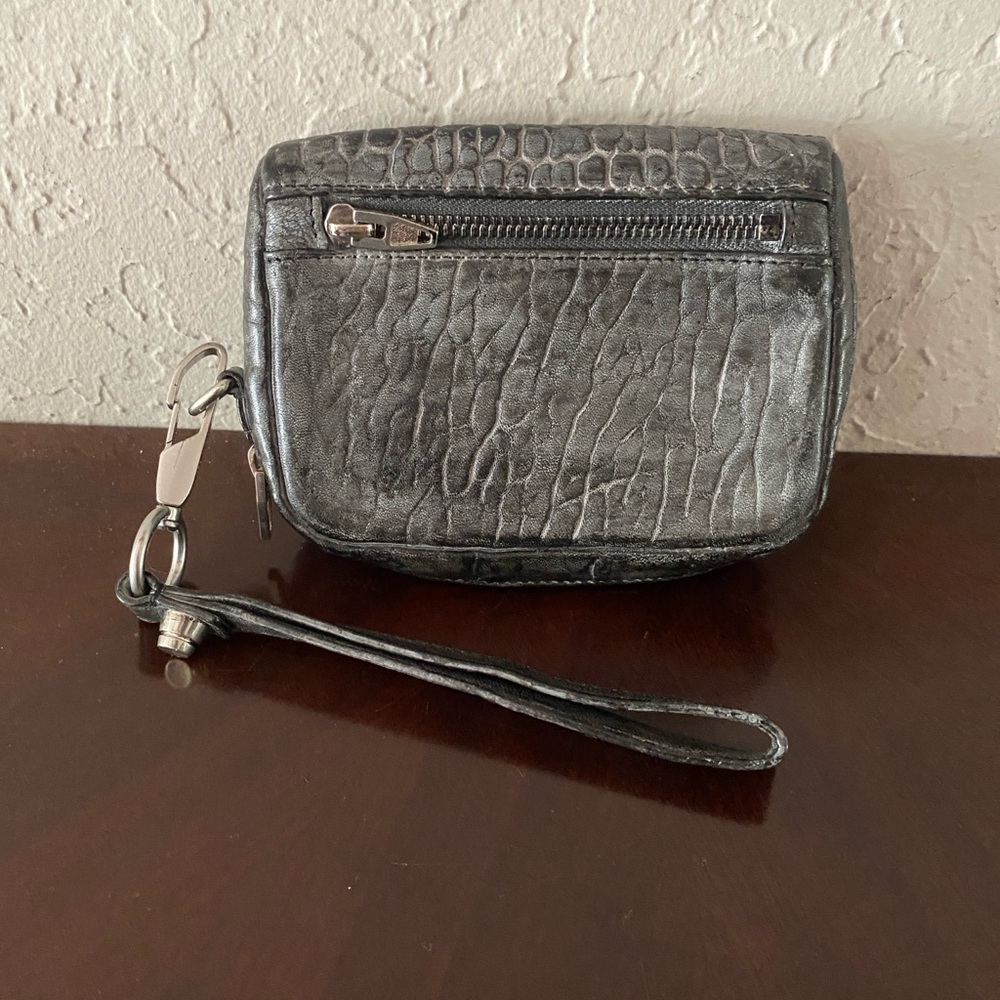 Alexander Wang Fumo Wristlet wallet bag darkest grey 5”x6”x1.5” # 5 perfect!